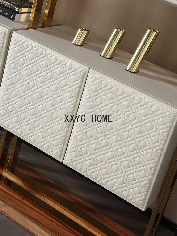 TAO Light Luxury Multi-Layer Stainless Steel Bookshelf Storage Study Hall Decoration Display Stand
