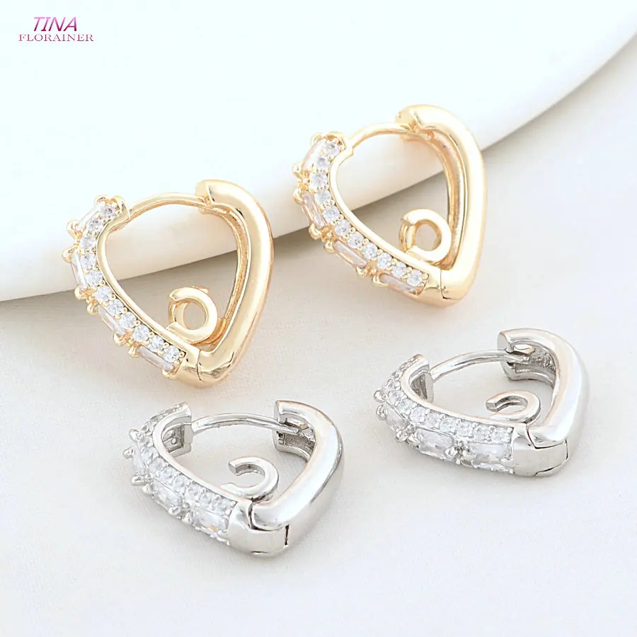 Aros Ovalados de Latón Color Oro de 14K de 16*16.5MM, Suministros de Alta Calidad para la Fabricación de Joyas, Accesorios para Manualidades