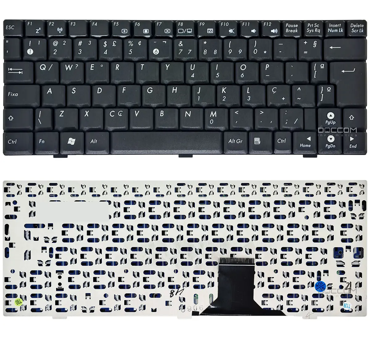 Netbook Philco 0kn0-ac1br 0kn0-ac1us Layout BR ABNT2 Black Compatible Keyboard