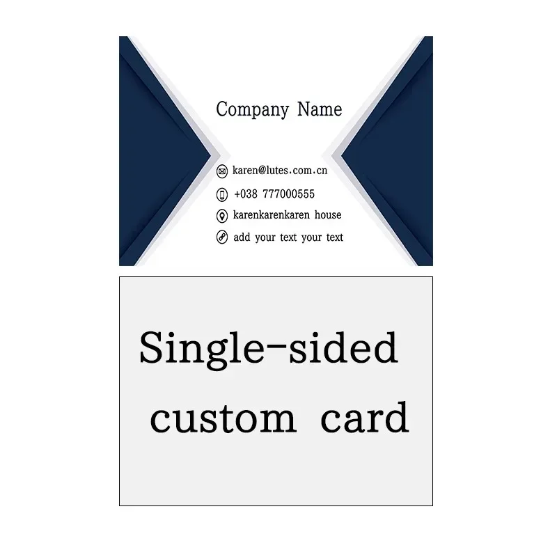 100pcs Customized business cards DIY text Single-sided printing Facebook Twitter INS Template For Cust Work card