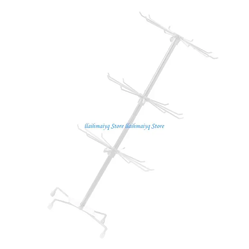 573B Rotating 3 Layer Organizers Merchandising Stand for Accessory and Clothing Item