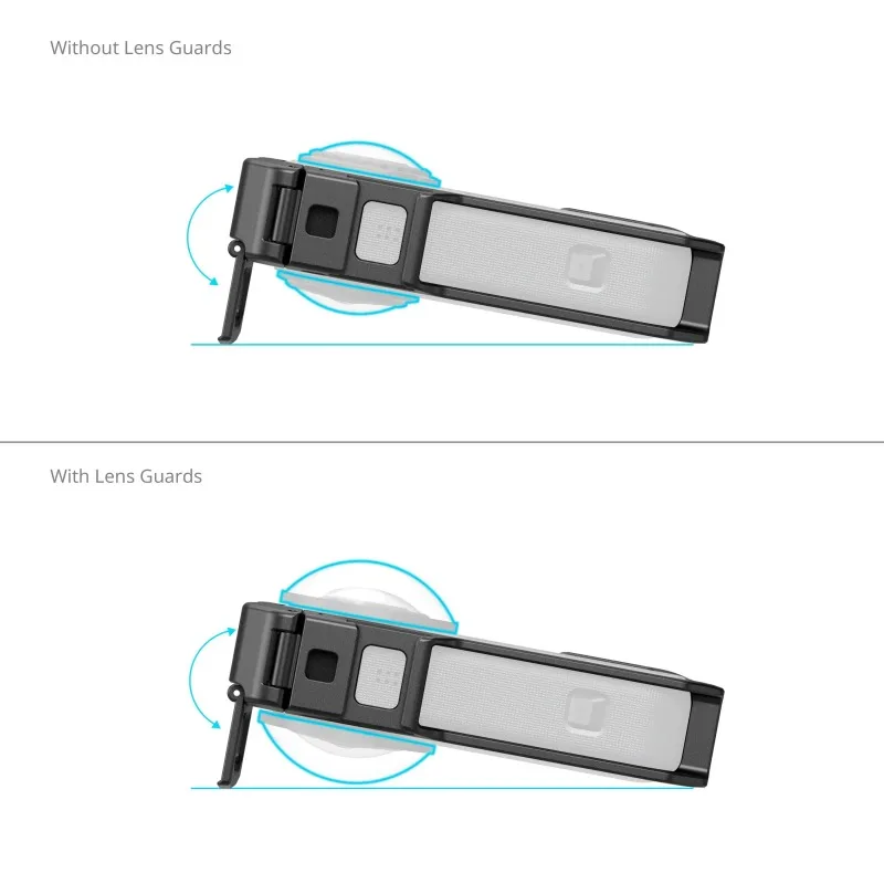 SmallRig 6965 Klatka X6 do Insta360 X6 z silikonową osłoną obiektywu, pianką redukującą szumy wiatru, z mocowaniem szybkozłączkowym i otworem 1/4"-20. — zdjęcie produktu 6