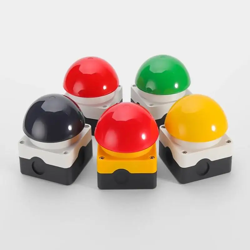 [1 Set Mushroom Head Self-Locking/Resetting 1NO Foot/Hand Control IP65 ENMG Emergency Stop Button Switch For Industrial Safe]