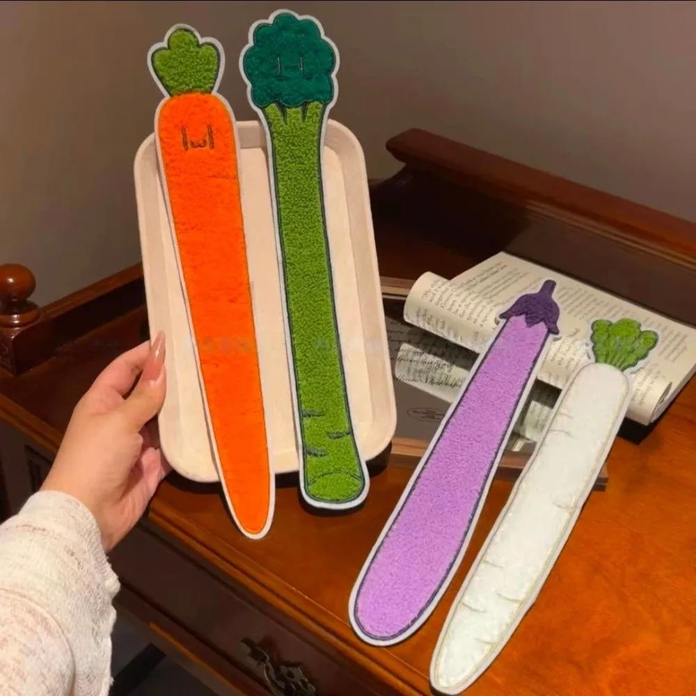 Simulated Vegetable Vegetable Hair Bang Pad No Trace Cute Cartoon Flyaway Hair Holder Soft Hook And Loop Fringe Hair Sticker