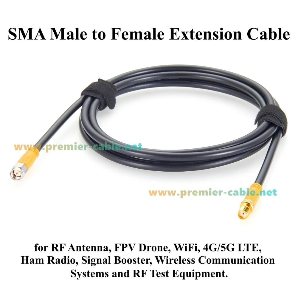 SMA-Verlängerungskabel (Stecker auf Buchse) 50 Ohm RG58 HF-Koaxial-Antennenverlängerungskabel für Amateurfunk, GPS, WLAN, 4G LTE, FPV – Detail 6