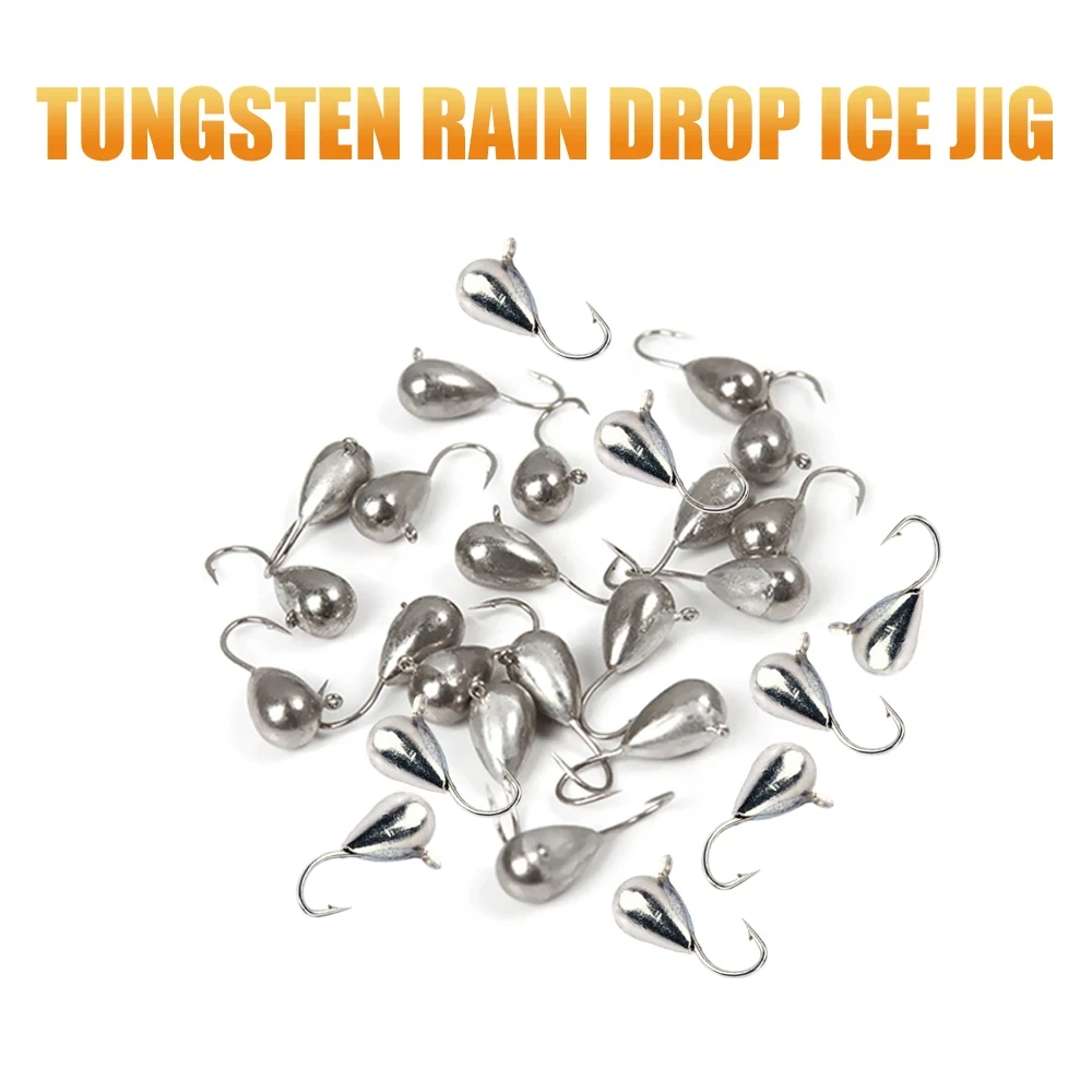 Ice Fishing Tungsten Jig with Japan Hook, Fishing Bait, Winter Fishing Hooks, 0.25g-4.4g, Head, 2.7mm-7mm