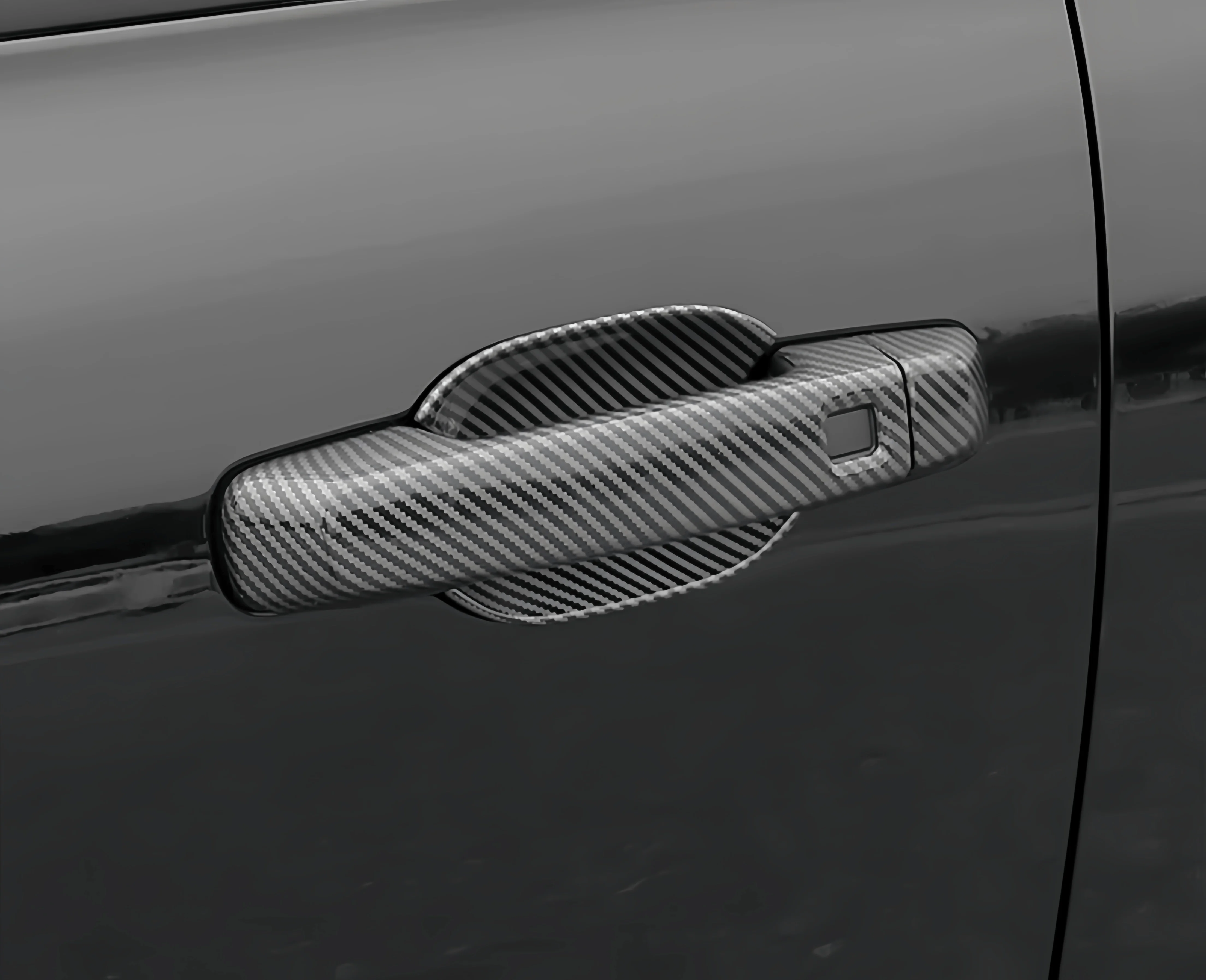 

Suitable for Great Wall Tank 300 2022 2023 Small Door Bowl Outer door handle ABS Auto Parts carbon fibre Bright black silvery