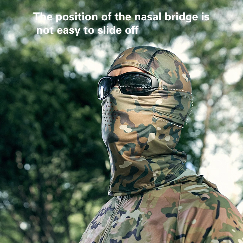 

B103 Summer Tactical Camouflage Head Cover for Men's Outdoor Fishing Motorcycle Ice Silk Breathable Sun Protection Riding Mask