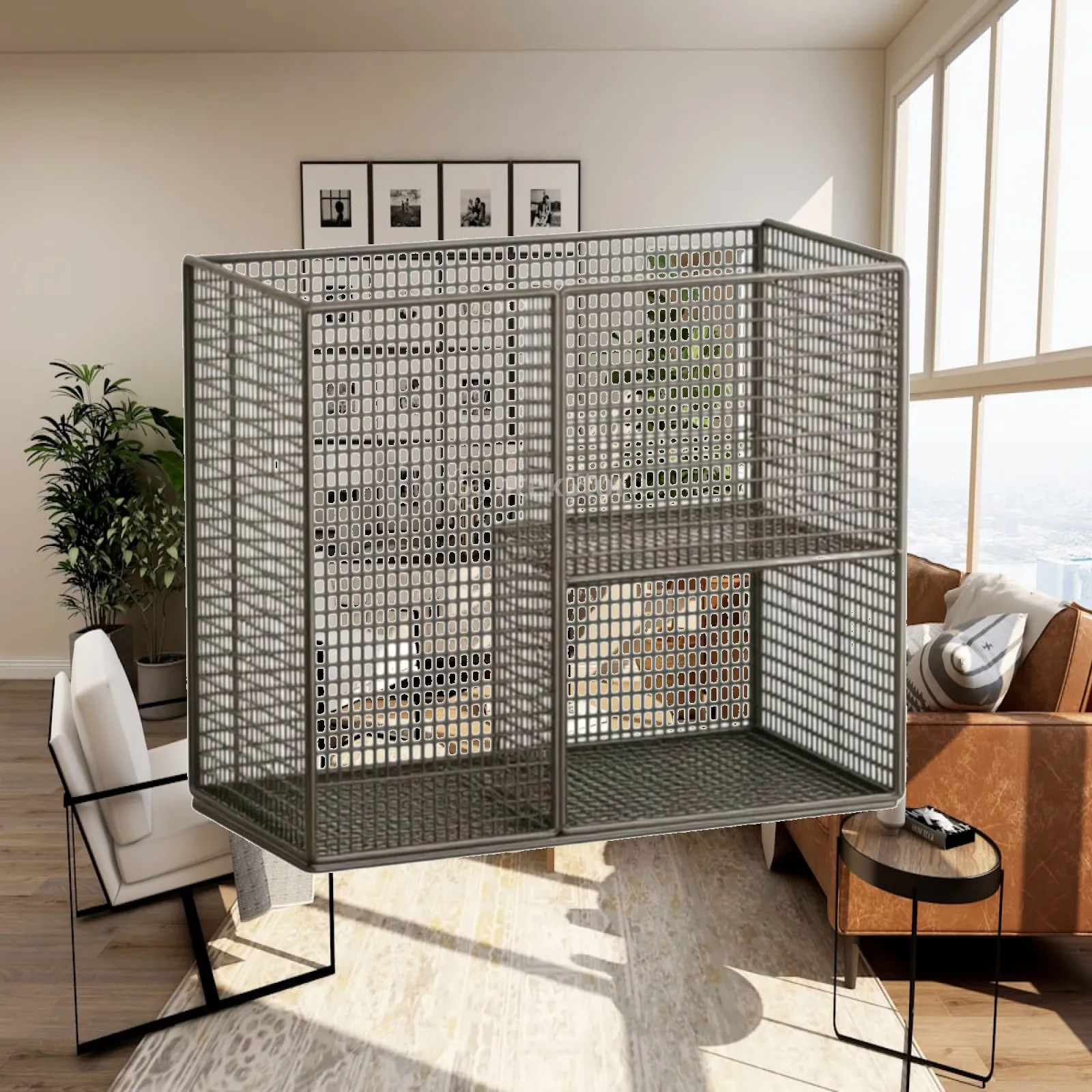 Space Saving Metal Basket Shelf Rack for Yoga Mat and Block Storage with Sturdy Frame for Active Lifestyle Homes