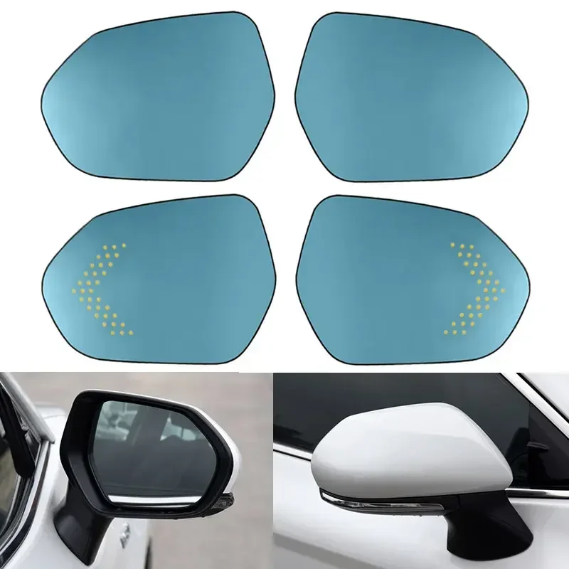 

Car Rearview Side Mirror Blue Glass Lens With LED Indicator Anti-glare Heating For Toyota Camry V70 8th 2018-2021