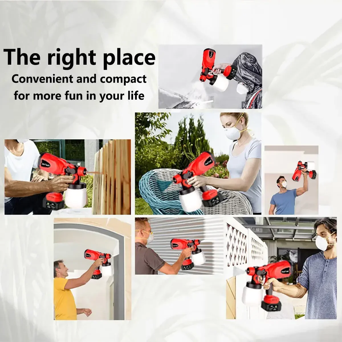 Imagem -06 - Cordless Pintura Elétrica Pistola Aço Revestimento Aerógrafo Auto Móveis Pulverizador 800ml Compatível para Makita 18v Bateria