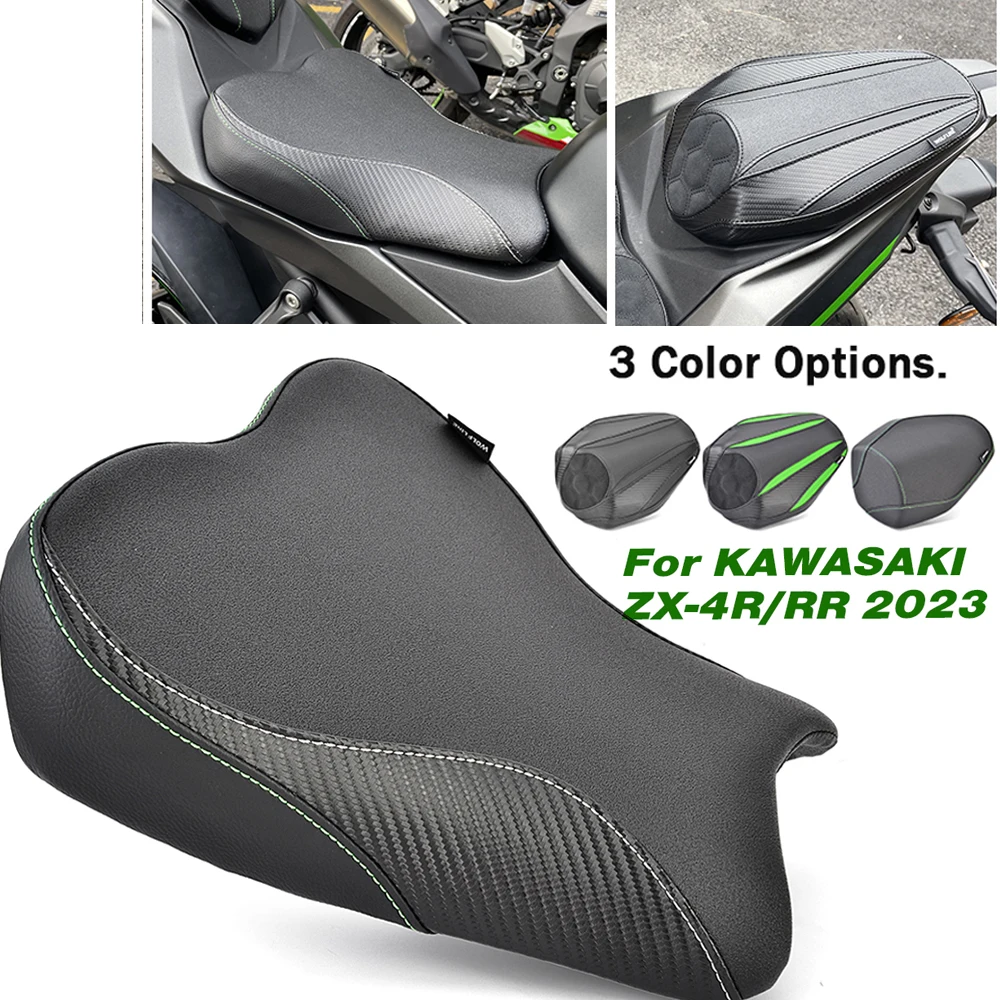 

ZX4R ZX4RR Front Driver Seat Rear Passenger Pillion Cushion Cover For Kawasaki Ninja ZX-4R ZX-4RR ZX 4R 4RR 2023 2024