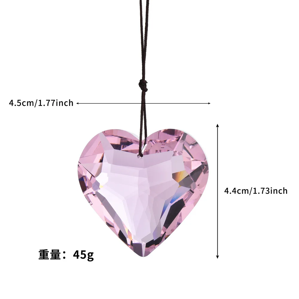 Crystal Heart Prism Pendant Crystal Craft Jewelry Accessories Chandelier Decorations Hanging Ornament Sun Catcher