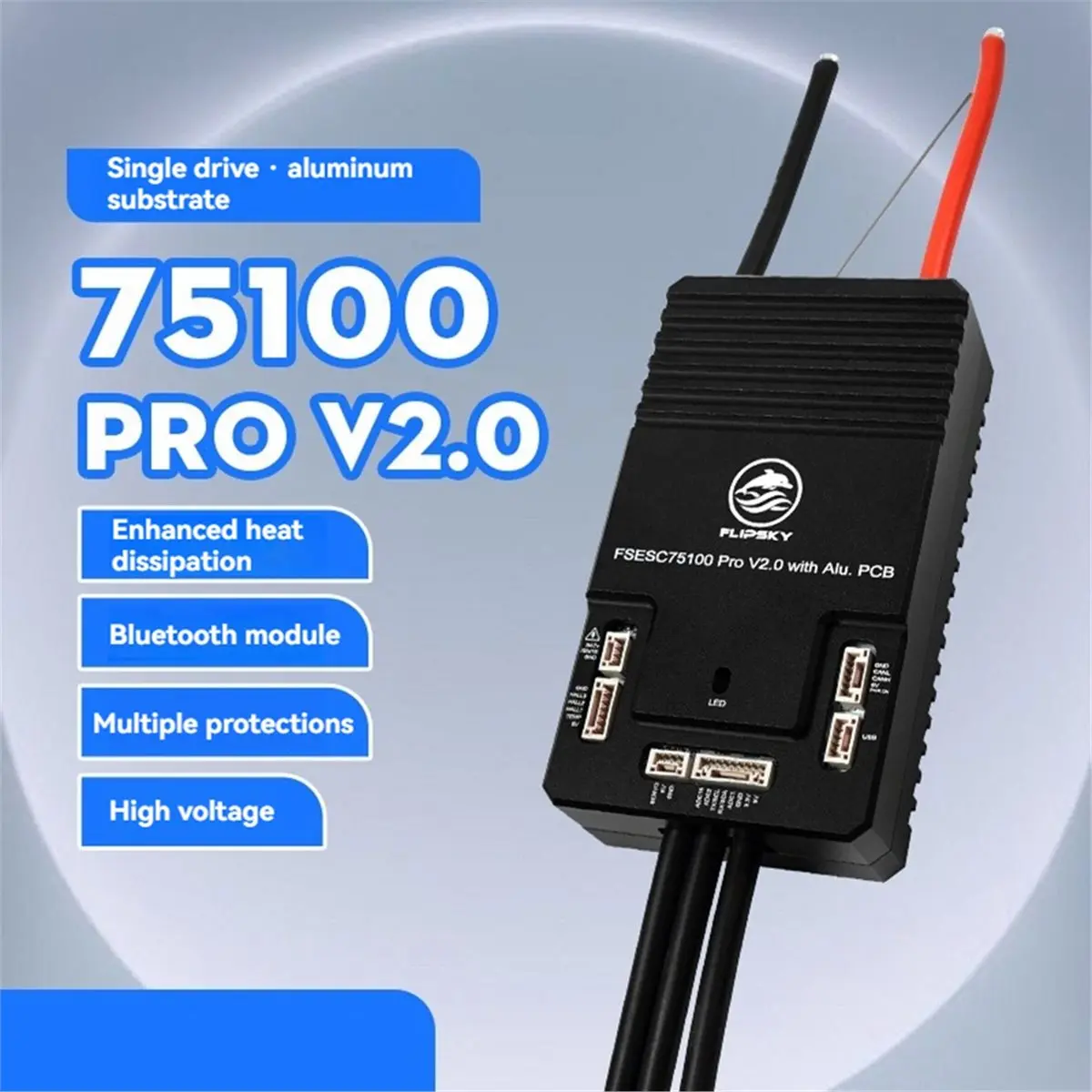 L77A  75100 Pro V2.0 Single-Drive Speed Controller ESC with Bluetooth 100A for Mountain Ebike DIY Robot Robotic Arm