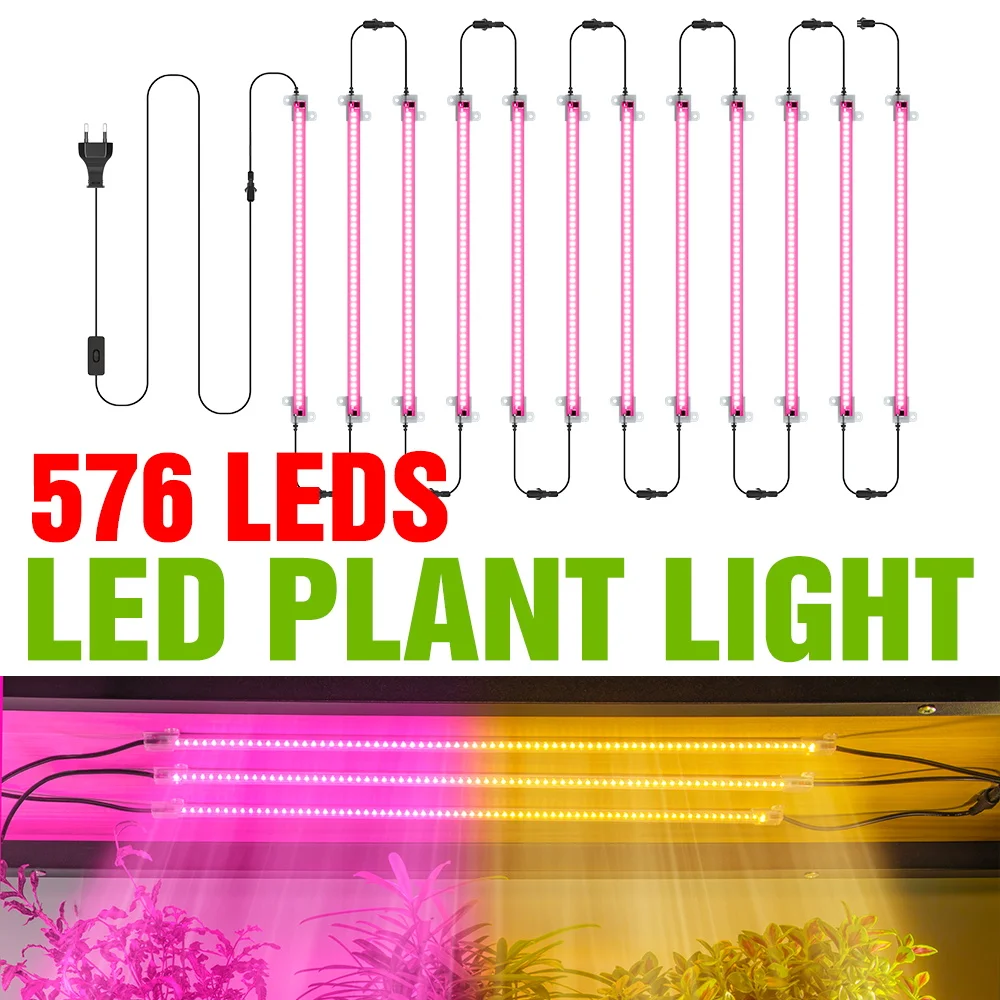 

Светодиодная лампа полного спектра для растений, для выращивания рассады в помещении, для теплиц, гроубоксов, с УФ/ИК-излучением, для гидропоники