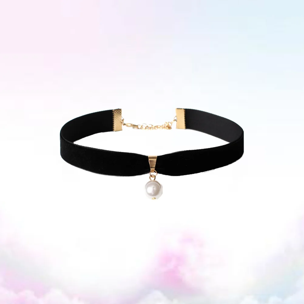 قلادة من اللؤلؤ مجوهرات سوداء أنيقة للنساء ملابس يومية لحفلات الزفاف والذكرى السنوية هدية عيد الحب