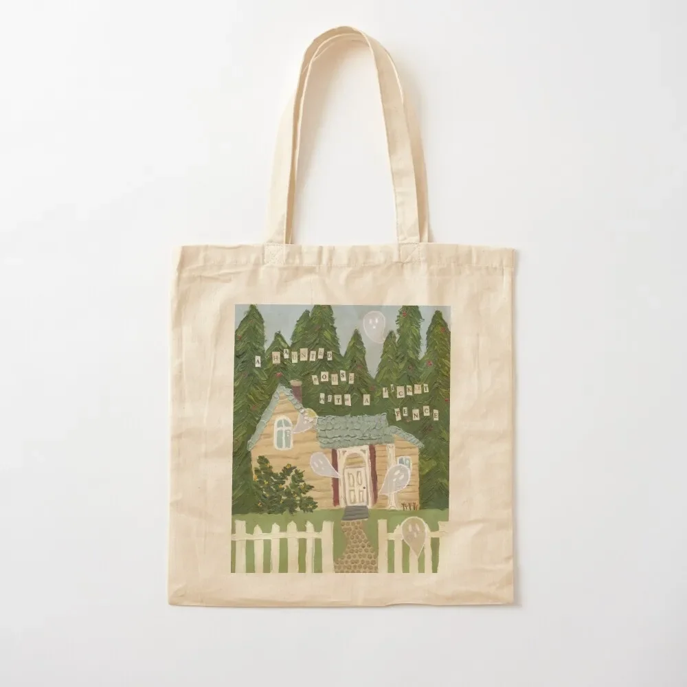 phoebe bridgers haunted house with a picket fence poster painting Tote Bag Fabric bag sac pour femme ecological bags Tote Bag