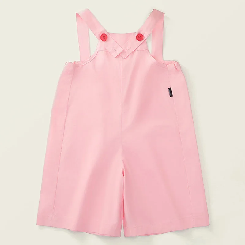 

Summer Baby Girl Overalls Toddler Korean Style Jumpsuit Casual Pink Loose Pants Children Clothes Girls Kids Clothing 2025 B186