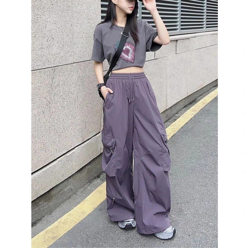 

2025 Summer New Quick drying Sunscreen UPF50+Wide Leg Work Pants