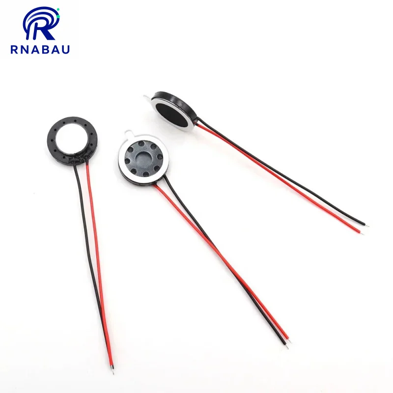 10pcs 16MM Micro Speaker Unit Inner Magnetic Speaker Parts 8 Ohm 1 Watt  with Wire for Radar Medical Equipment Voice Music DIY