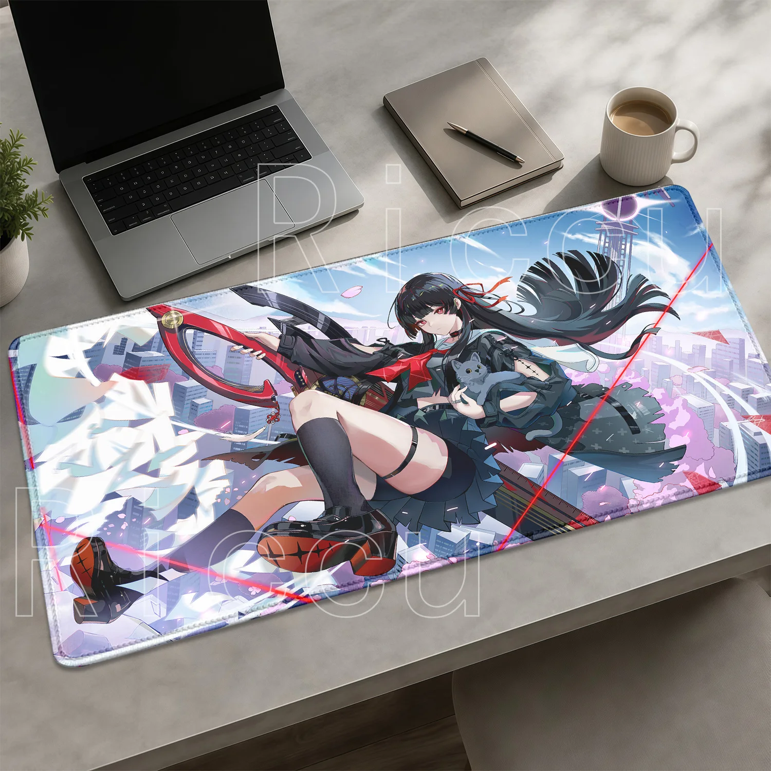 Gaming Wuthering Waves Chisa Mouse Pad PC Office Accessories Non-slip Base Keyboard Desk Mat HD Printing Overlock XXL Mousepad
