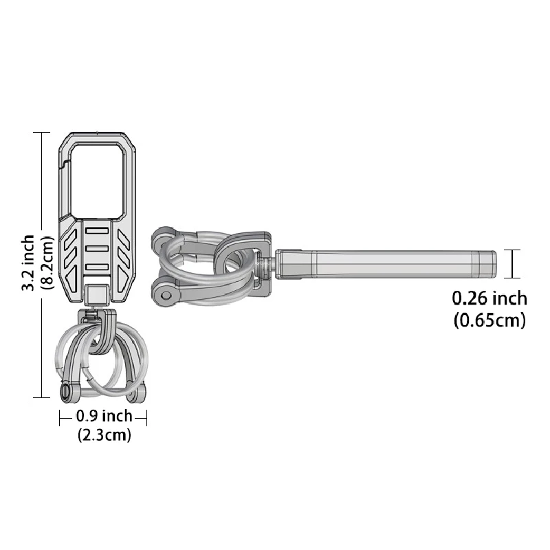 Coole Herren Metall Schlüssel bund präzises Design Schlüssel anhänger 1 Stück hochglanz poliert Anhänger Schlüssel ring besonderes Geschenk – Detail 2
