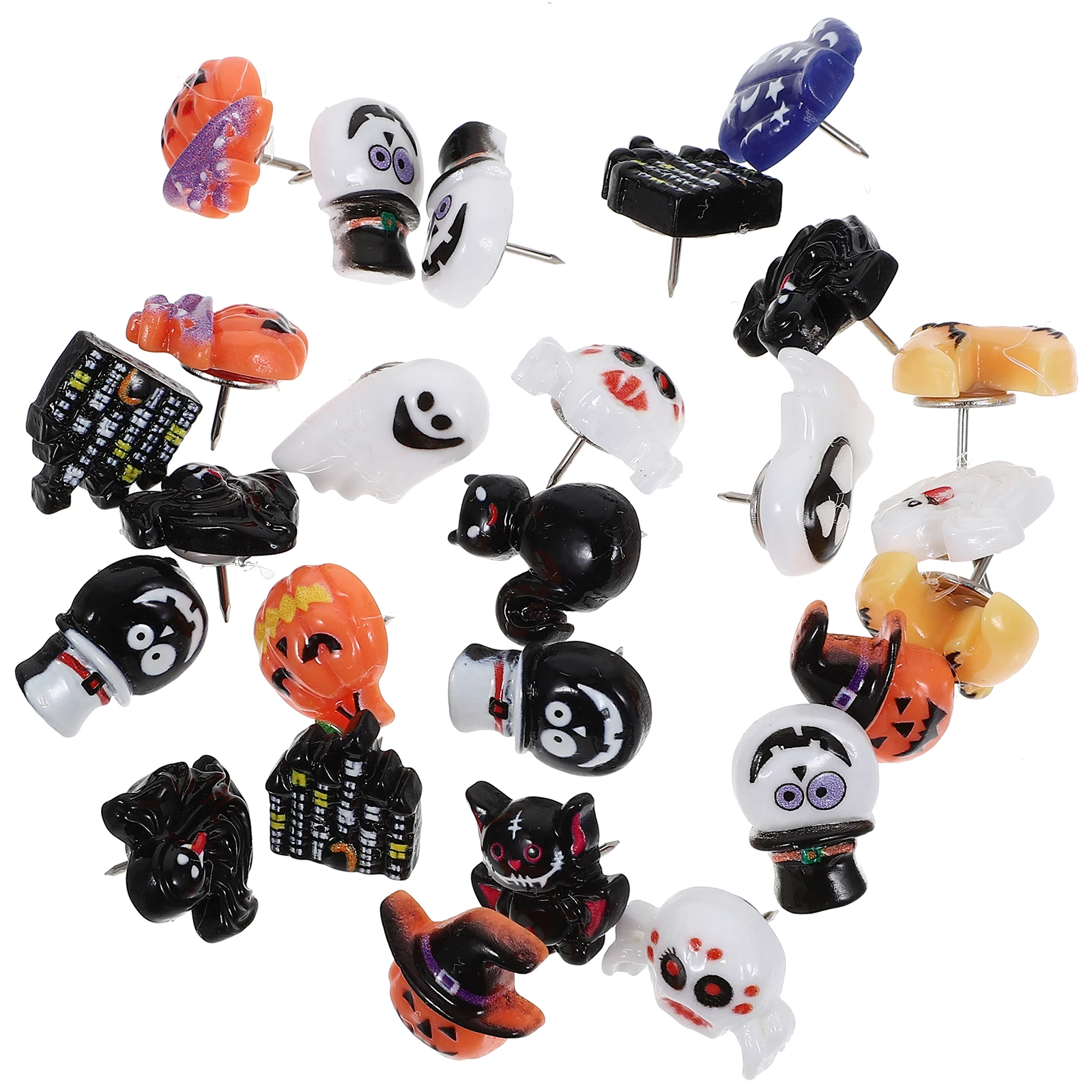 

Halloween Decorative Push Pins Pumpkin Thumb Tacks Reusable Resin Material Soft Bulletin Board Pin Map Marking Photo
