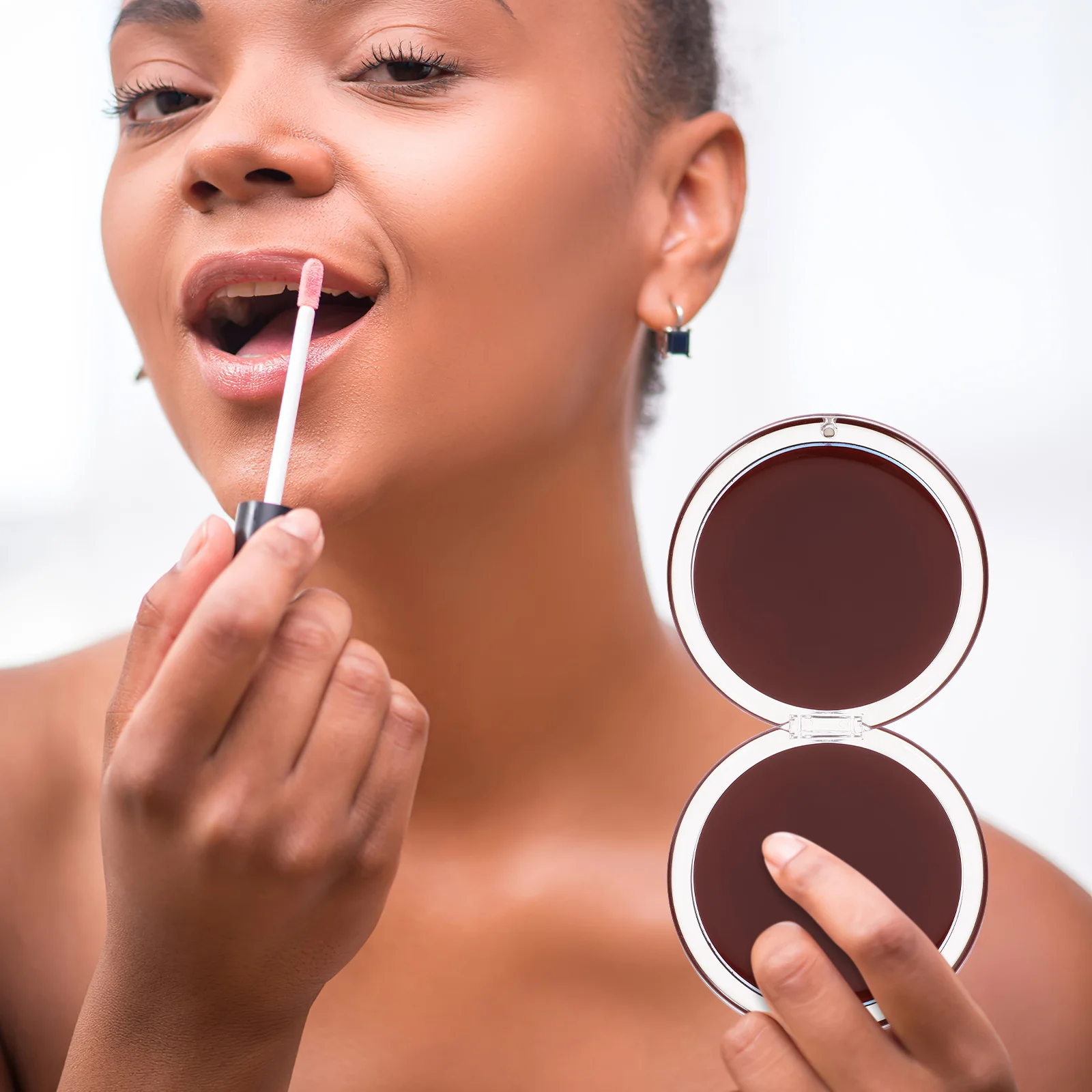 

Pocket Foldable Double Side Compact Mirror 10x Magnifying Lightweight Mini Makeup Mirror for Purse Travel Bridesmaids Gifts