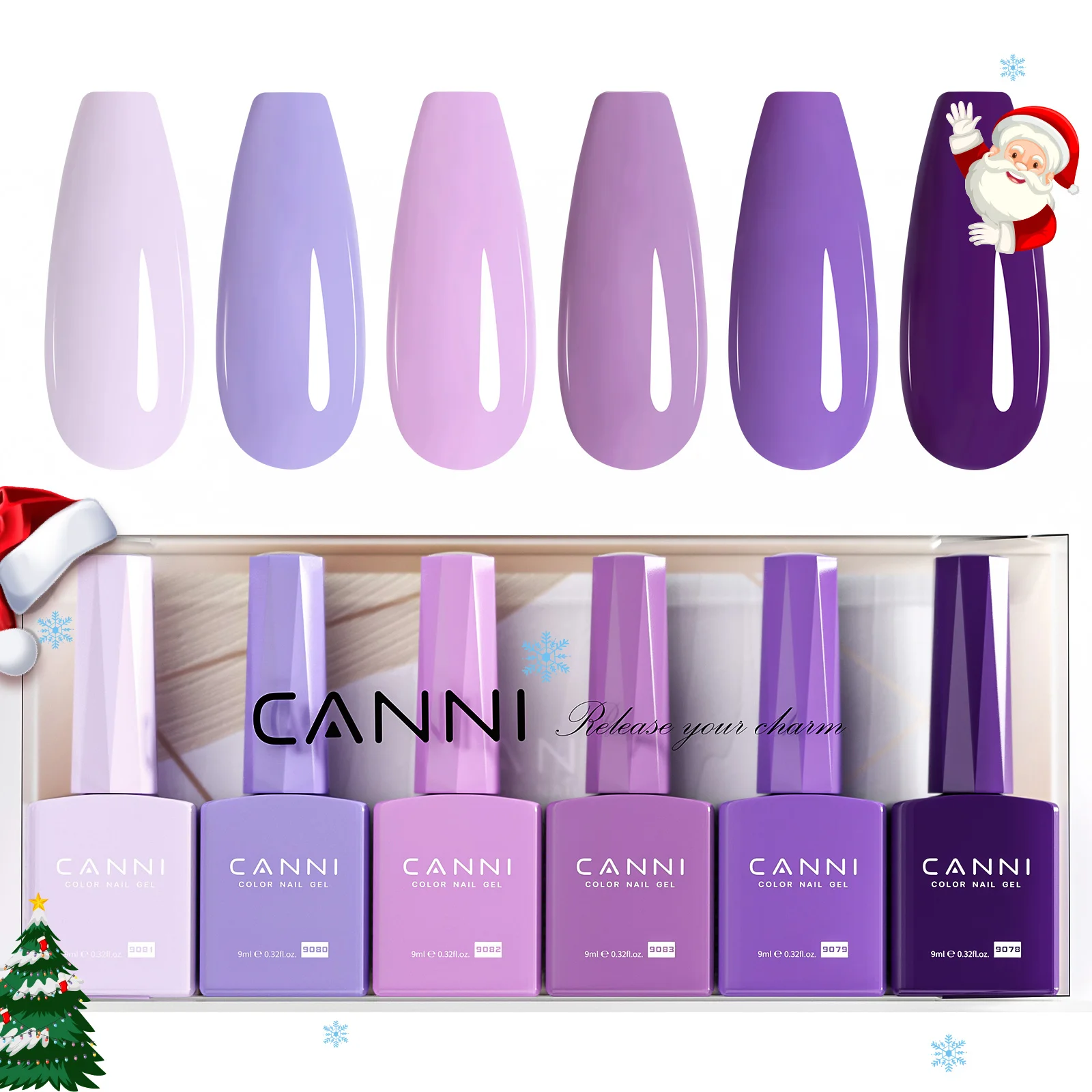 ชุดยาทาเล็บเจล CANNI HEMA TPO FREE 6 ชิ้น/ชุด สีสวยหรู กึ่งถาวร ล้างออกได้ด้วยการแช่น้ำยาล้างเล็บ เจลยูวี แอลอีดี สำหรับทาเล็บ ของขวัญคริสต์มาส