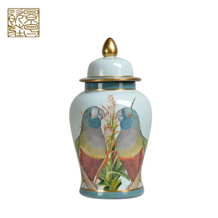 

Оптовая продажа, антикварные бутылки для хранения домашнего декора, керамическая банка для имбиря с крышкой