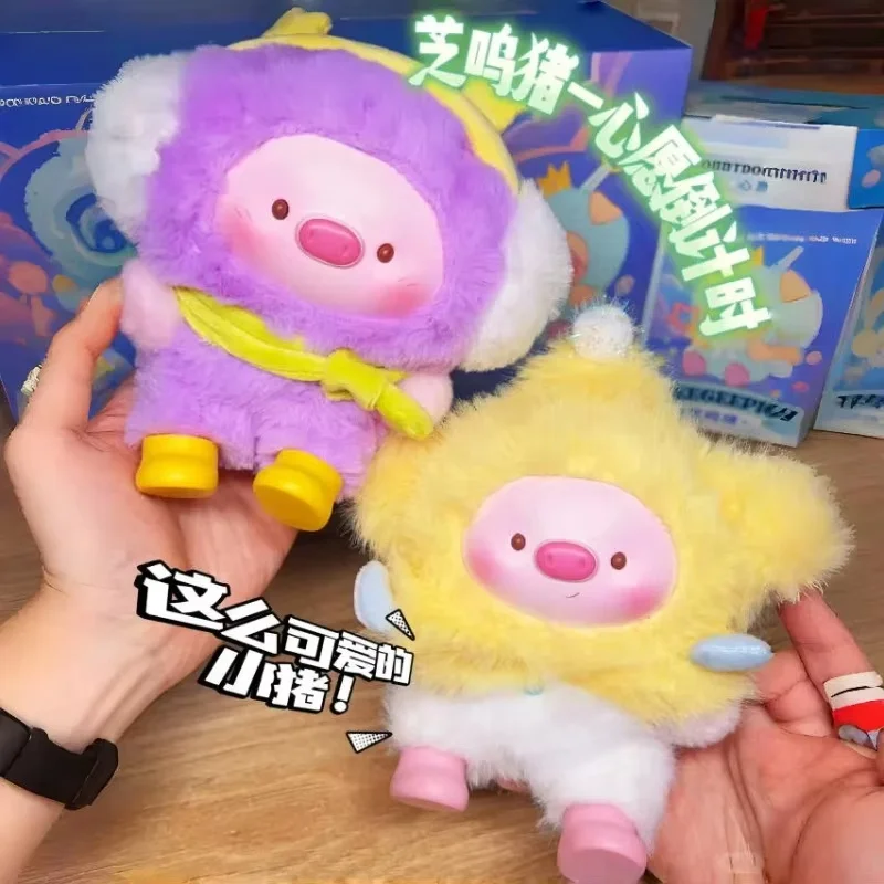 Geegee porco contagem regressiva para desejos série caixa cega porco figura de ação pingentes caixa mistério boneca crianças aniversário feriado brinquedos presentes