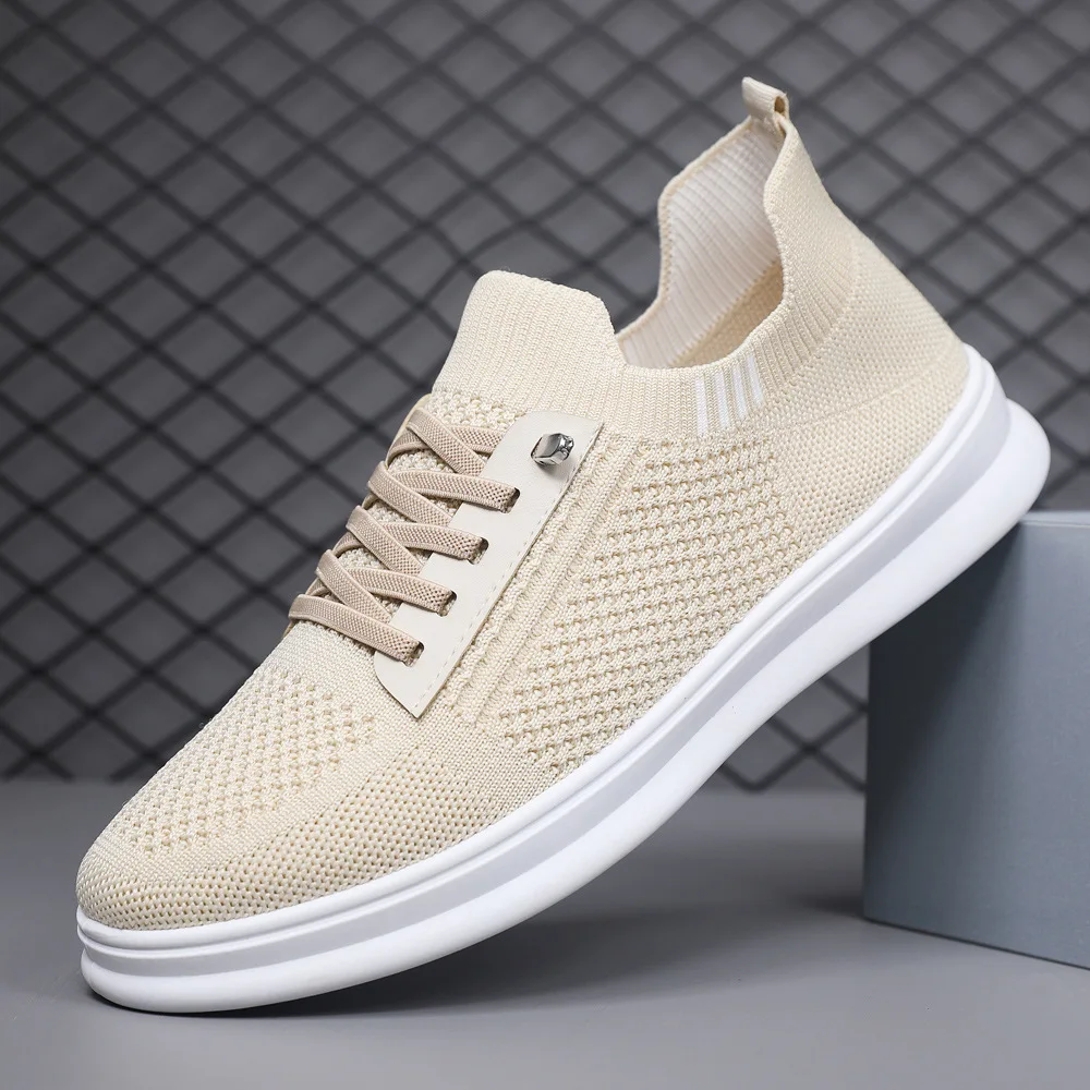 Men's Spring Fashion Board Shoes 2026 Casual Outdoor Sports Shoes Comfortable Breathable Upper Durable Rubber Outsole