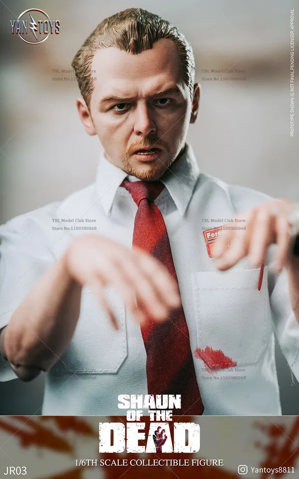 YANTOYS JR03 1/6 Scale Collectible Shaun of the Dead Simon Pegg