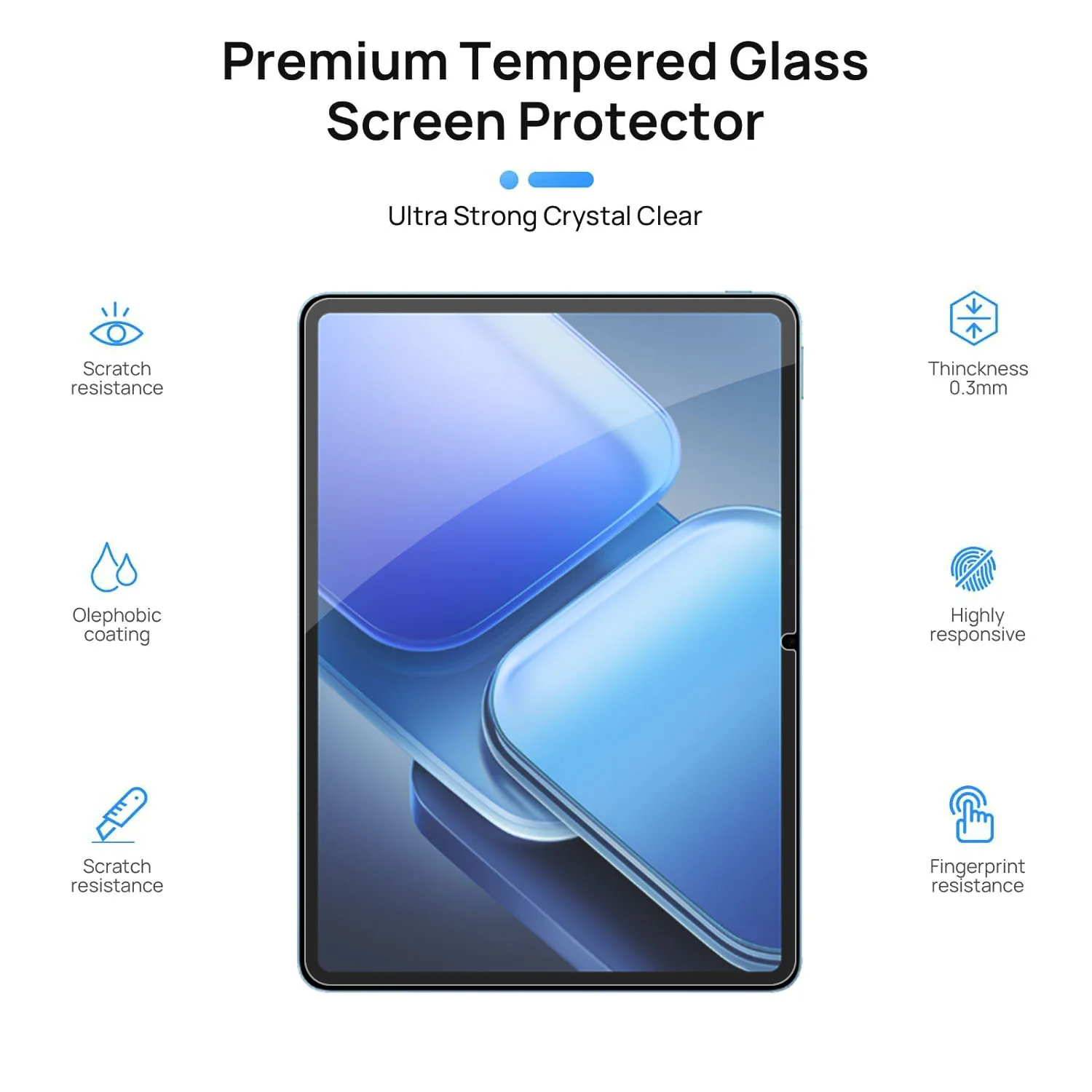 2 Pieces HD Anti Scratch Oil Coating Tempered Glass Screen Protector For Vivo IQOO Pad2 Pro 13-inch Pad 2 Safety Film