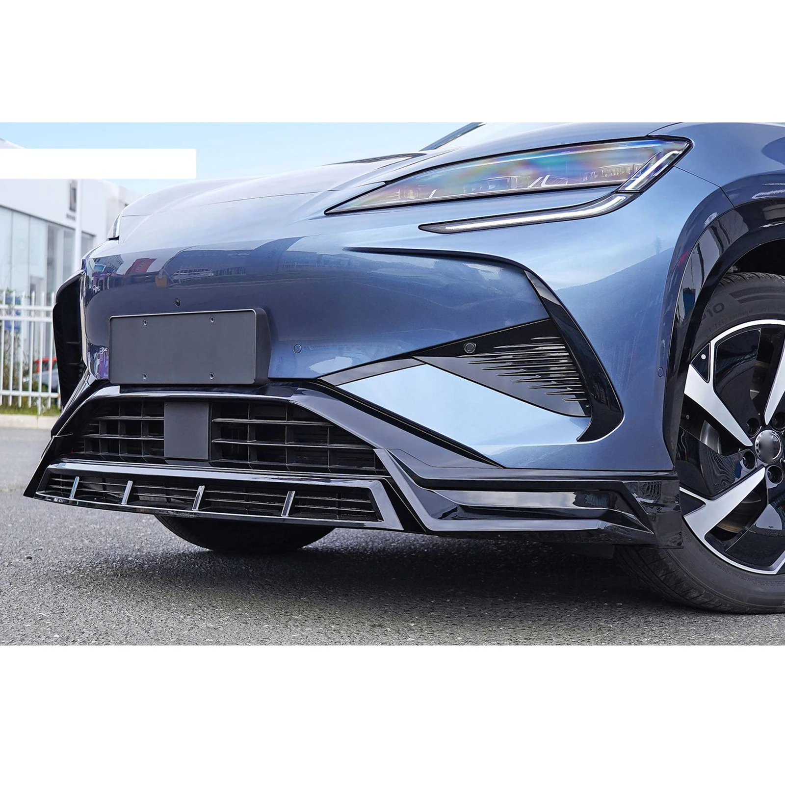 Car Front Lip Bumper Spoiler For BYD Sealion 07 EV-DC 2024-2026 Lower Blade Splitter Separator Chin Guard Body Kits Canards Trim