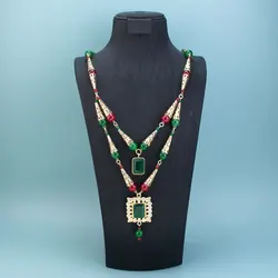 Poyasa Arabian Women Choker Necklace Hand Beads Chain Bohemia Sweater Chain Gold Color Crystal Algeria Bridal Wedding Jewelry
