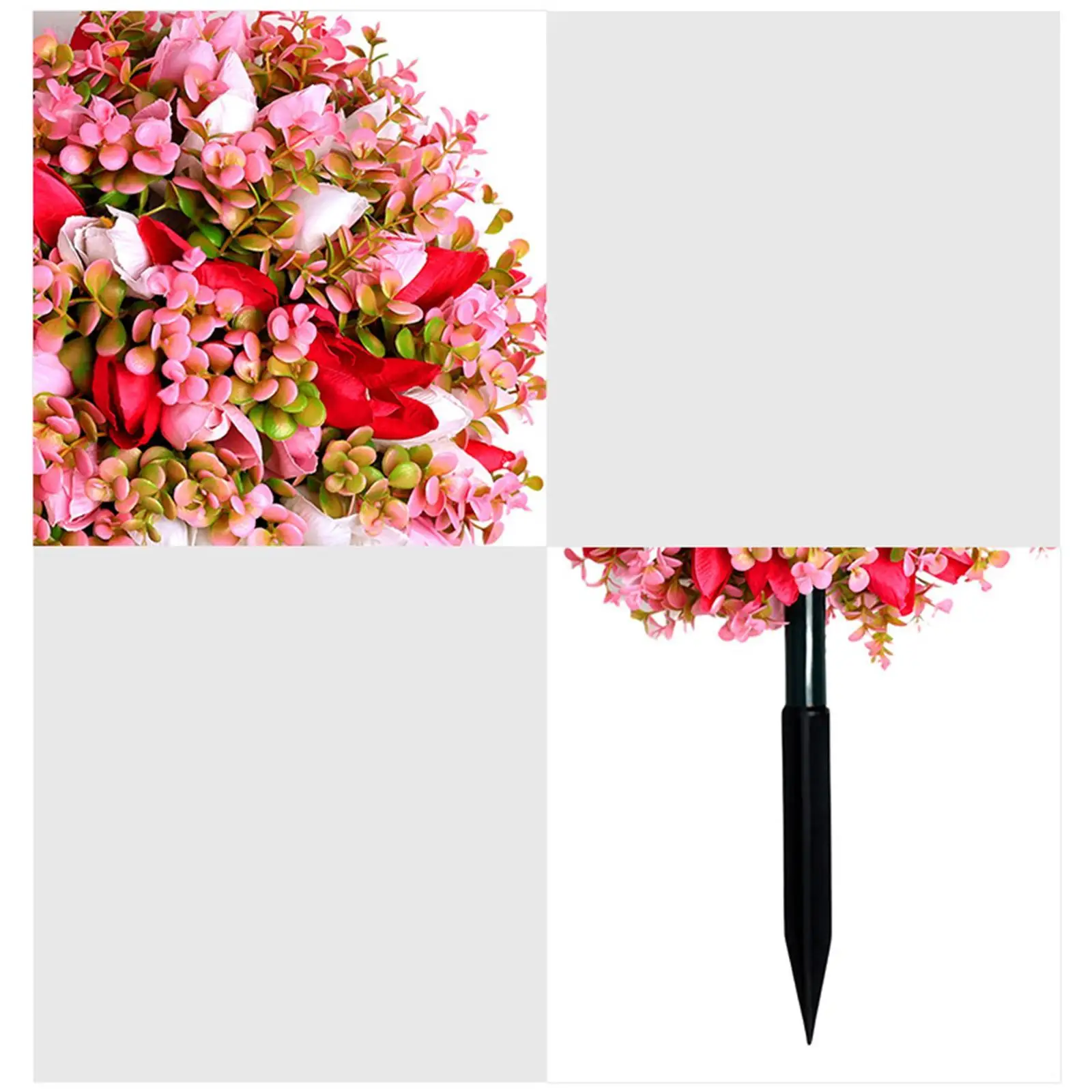 زينة حصة حديقة الزهور الاصطناعية، زينة زهور واقعية للفناء الخلفي في الهواء الطلق #5