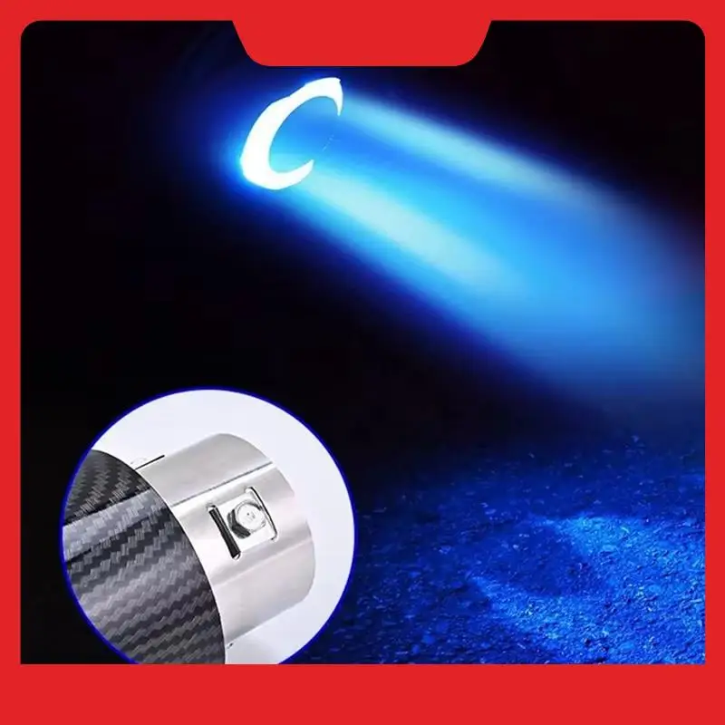 

Carbon Fiber Exhaust Muffler Pipe Tip Auto Modified Stainless Tail Throat 63-65Mm Inlet Luminous Tail Throat