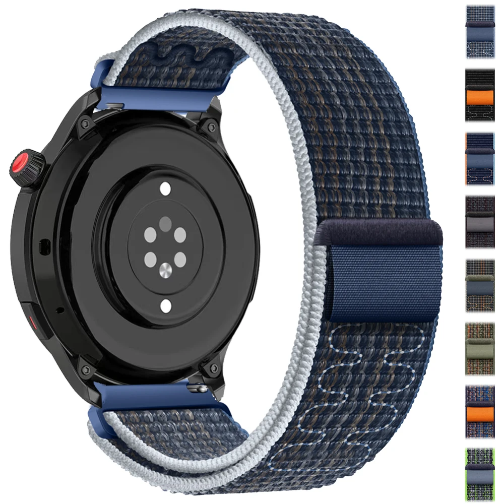 Ремешок мягкий нейлоновый для Amazfit Cheetah (Square) Solo Loop, наручный браслет для Amazfit GTR Mini/GTS 2 3 4/Bip 3 Pro, 20 мм 22 мм