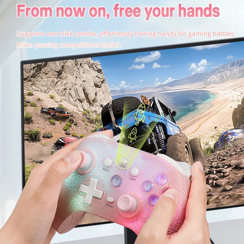 Ns21 Wireless Game Console+Receiver For Switch/Ps3/Ps4/Android/Ios 6-Axis Gyro Joystick Dual Motor Bluetooth Gamepad image 5