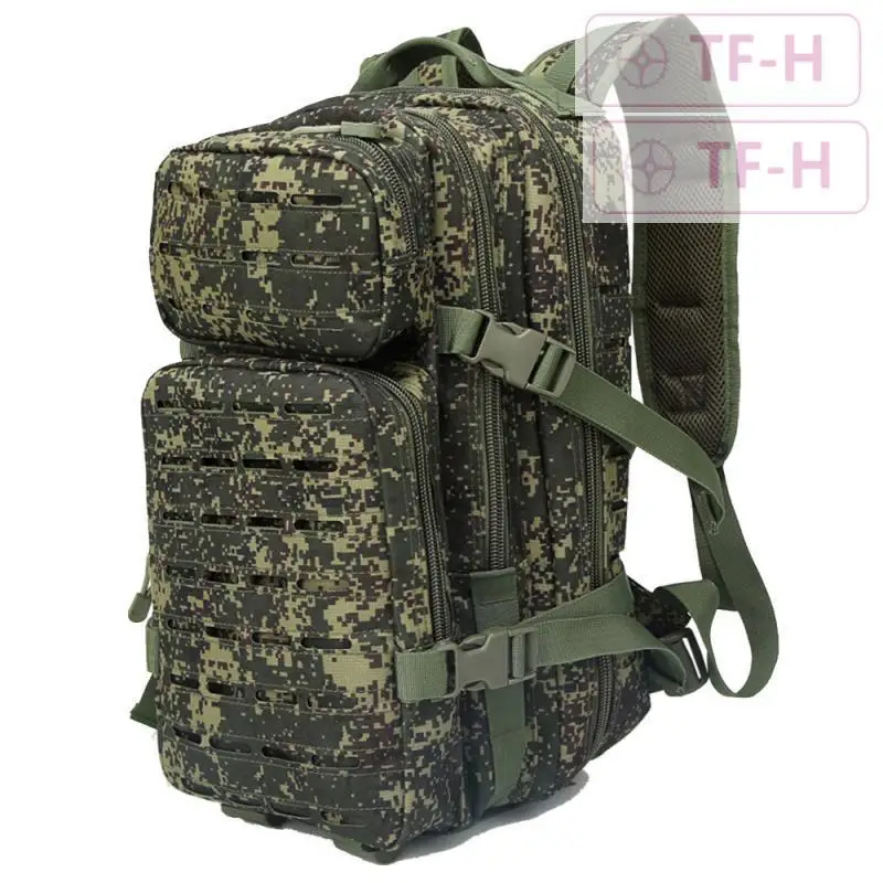 Laser Cutting Molle EMR Green Camouflage 30L Outdoor Tactical Backpack Rucksack Travel Bag Pack Camping Hiking Outdoor Hunting