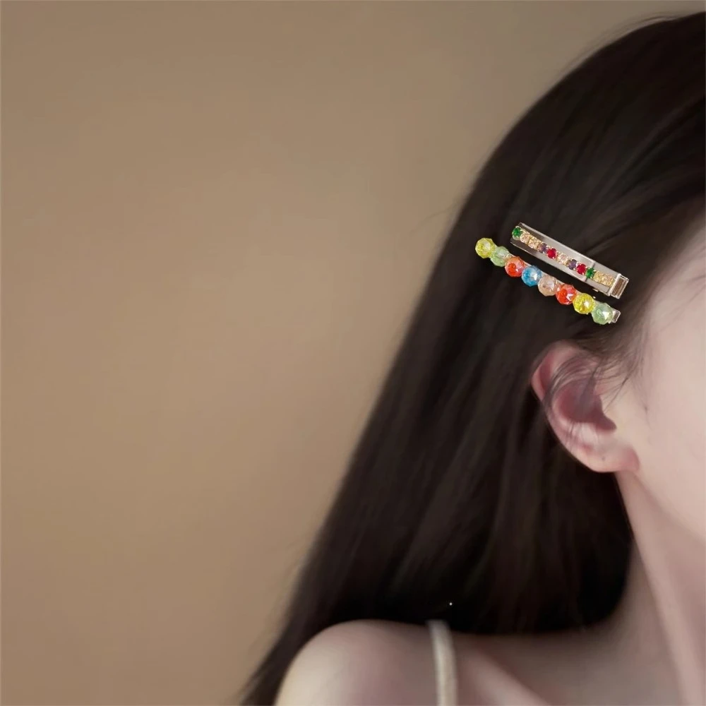 

Металлические заколки для волос для женщин и девочек, разноцветные заколки для волос в корейском стиле с кристаллами, заколки со стразами, заколки для волос, аксессуары для волос для девочек