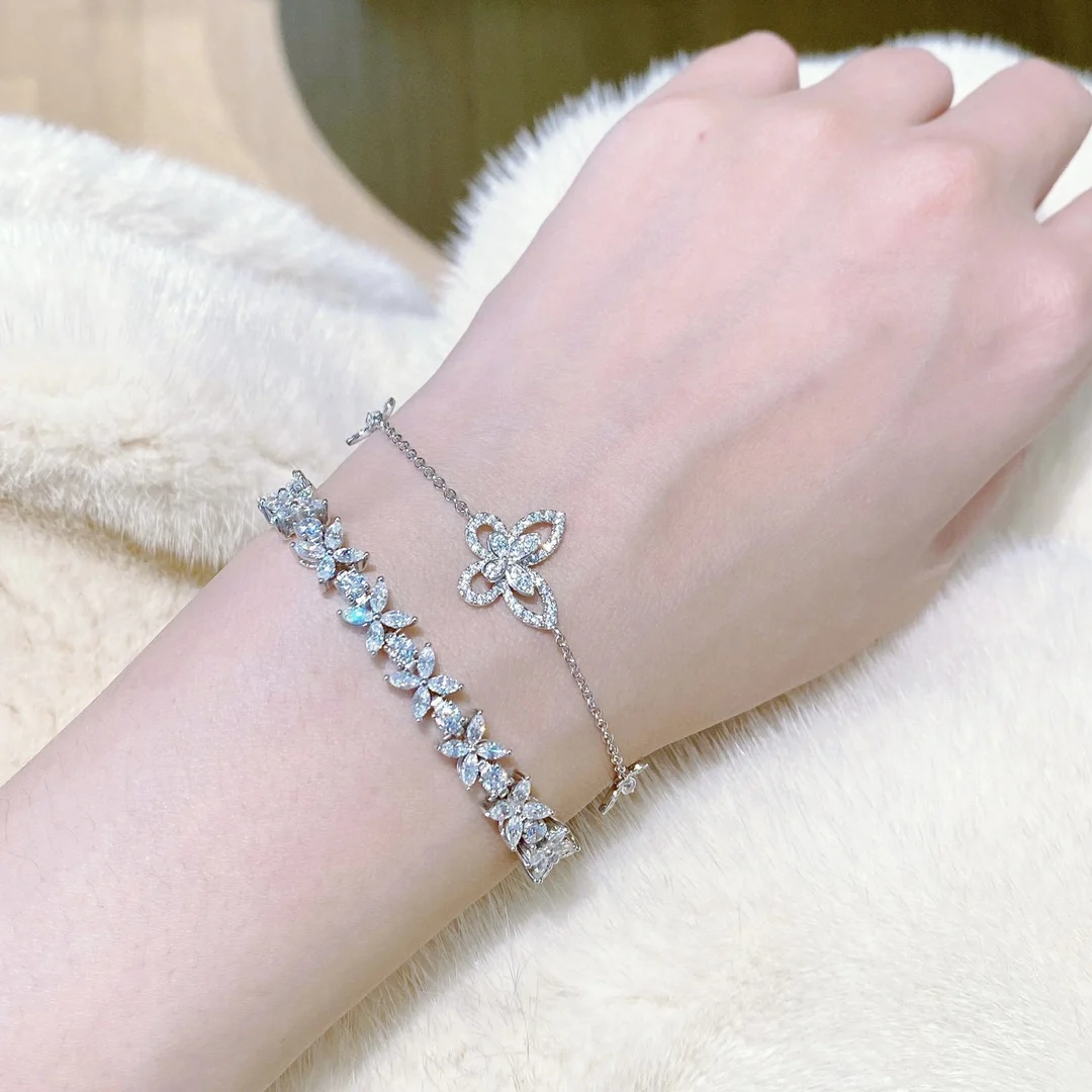 Klassisches S925 Sterling Silber Phantom Schmetterling Ausgehöhltes Damenarmband. Exquisite Geschenke. Luxus-Schmuck – Detail 7