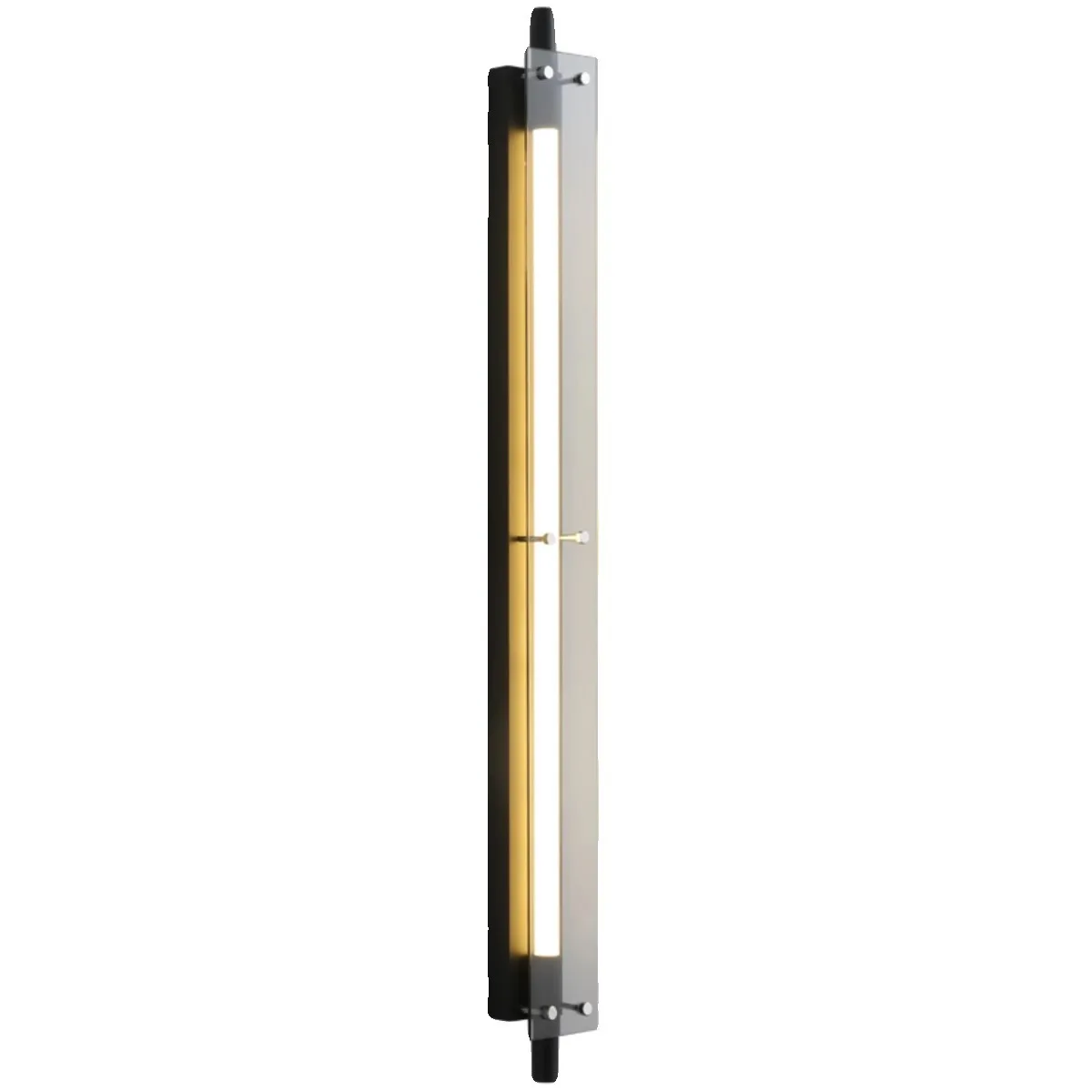

Matte black glass strip wall lamp Industrial style hotel sales office corridor living room background wall bedroom