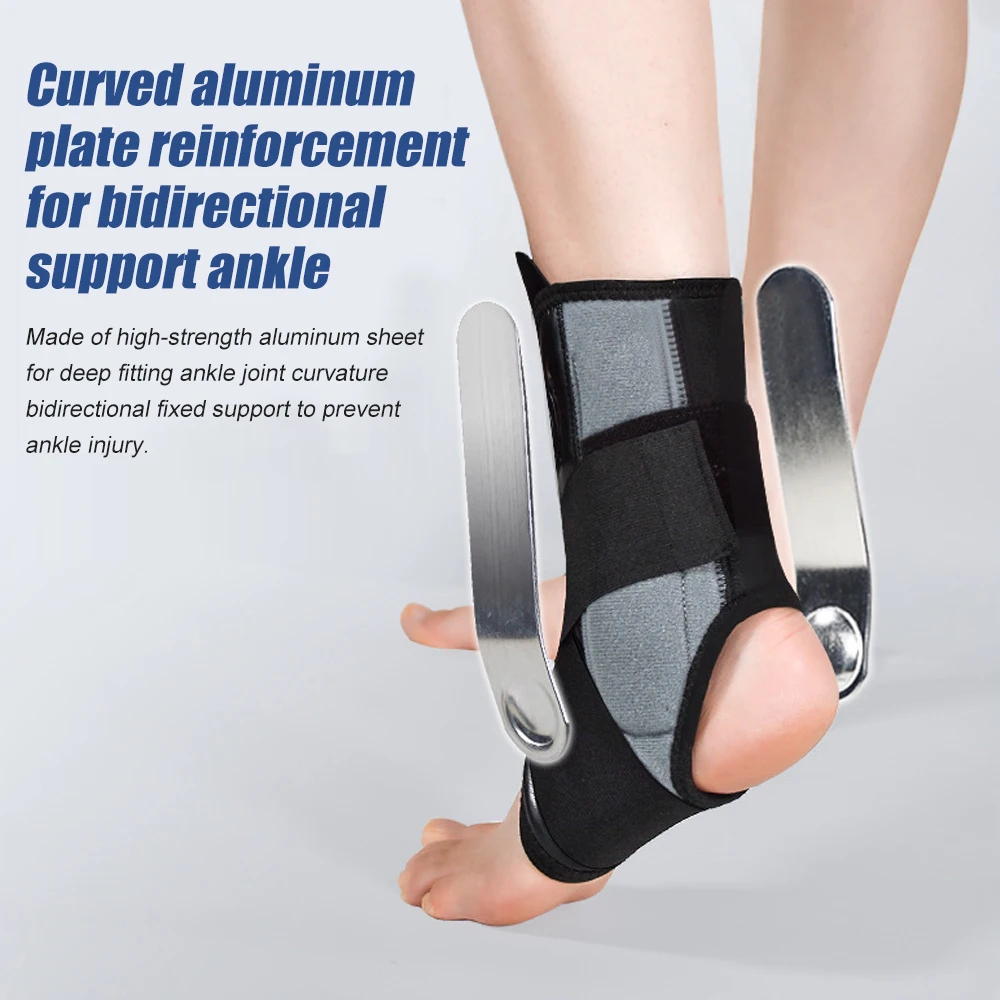 1Pcs Ankle Support Brace for Women and Men Sprained Ankle with Stabilizers, Adjustable Knob Ankle Brace for Plantar Fasciitis