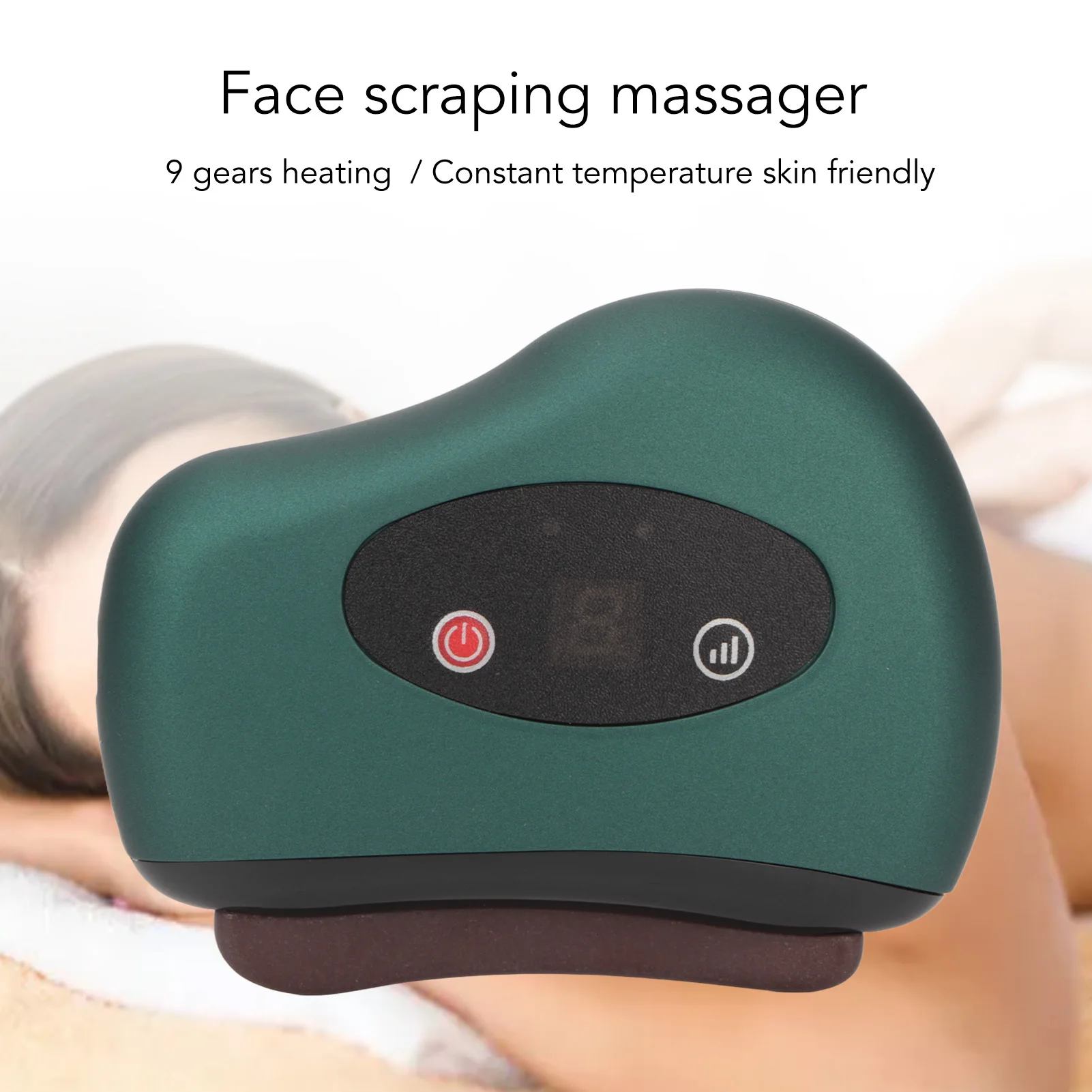 

Heated Guasha Machine Vibration 9 Levels Stone Needle Hot Compress Meridian Massage Lightweight Guasha Vibration Massager