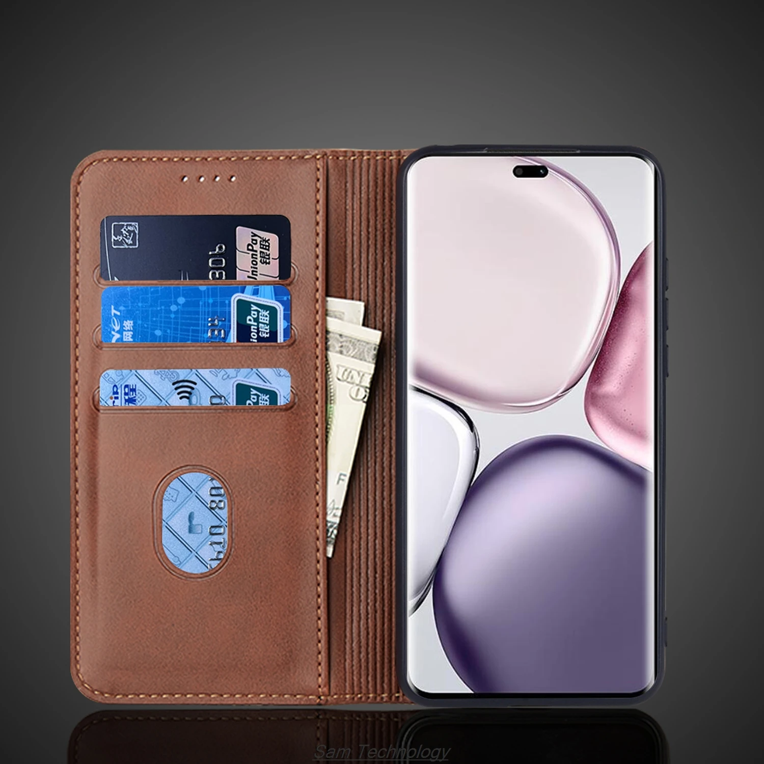 Magnetic attraction Leather Case for Huawei Honor X9C Holster Flip Cover Case Wallet Phone Bags Capa Fundas Coque