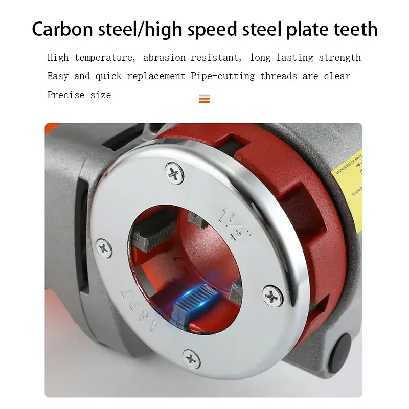 電気鋼管ねじ込み機,プラスチックパイプ,ヒンジねじ,ポータブル,220v