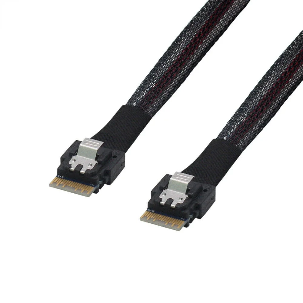 Durable Slimline SAS SFF-8654 4i 38P to SFF-8654 4I Server Connection Cable