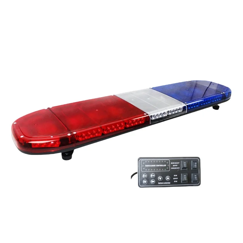 Feu d'avertissement de circulation de voiture d'urgence 120cm 88W, lumière stroboscopique Led de Police d'ambulance de camion de feu, balise flash de voiture, étanche